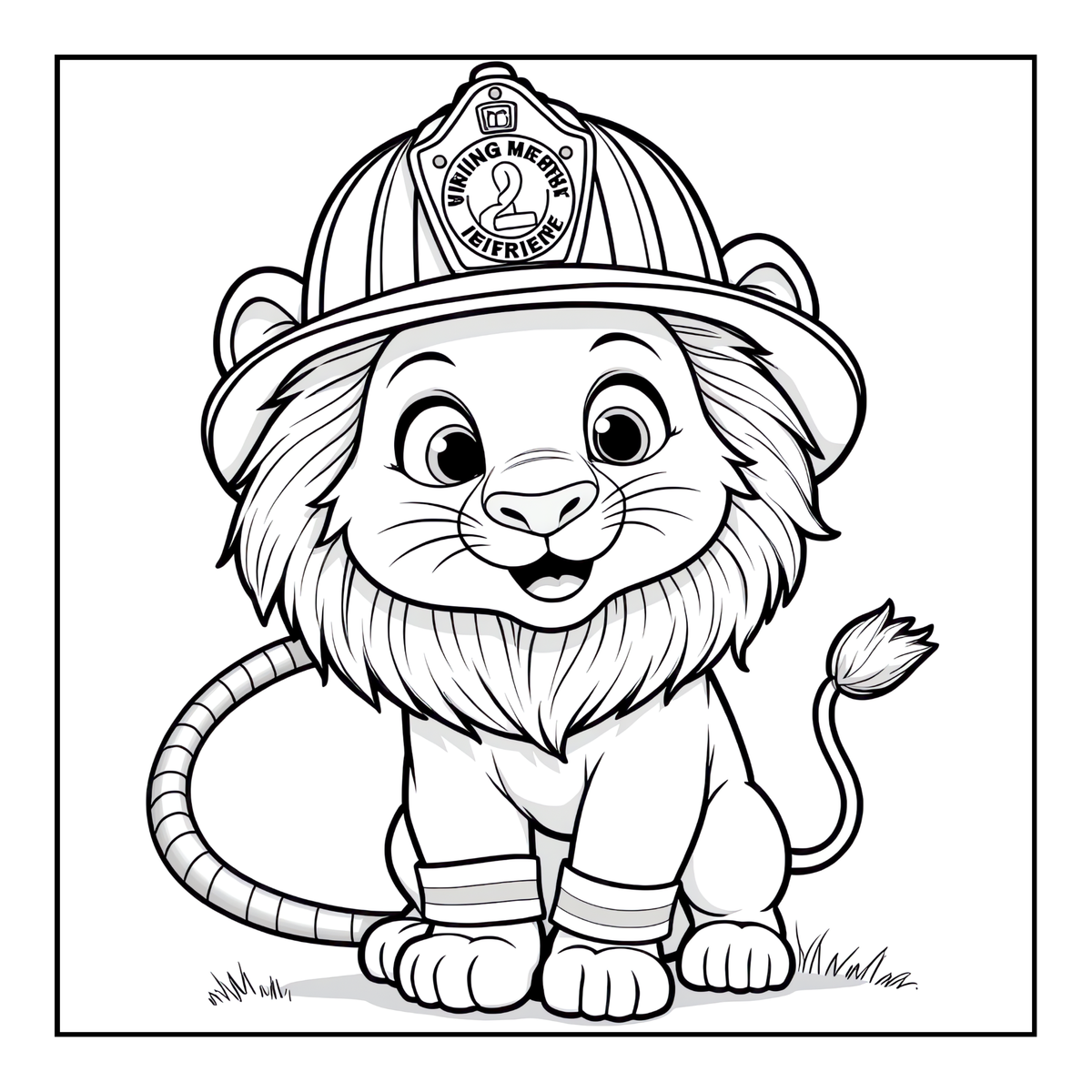 Cute Cozy Funny Lion Animal Coloring Book Gift for Adults Kids Boys Girls Teens: Single Sided Bold and Easy Cool Lion Themed Coloring Book