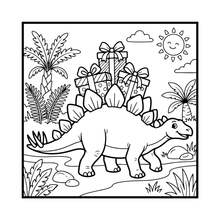 Load image into Gallery viewer, Cute Dinosaur Coloring Book Gift for Adults Kids Men Women Boys Girls Teens: Single Sided Dino Coloring Activity Sheets Book for Children
