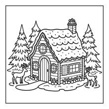 Load image into Gallery viewer, Christmas Gingerbread House Coloring Book Cute Holiday Gingerbread Homes for Kids Teens Adults Easy Cozy Winter Coloring Pages
