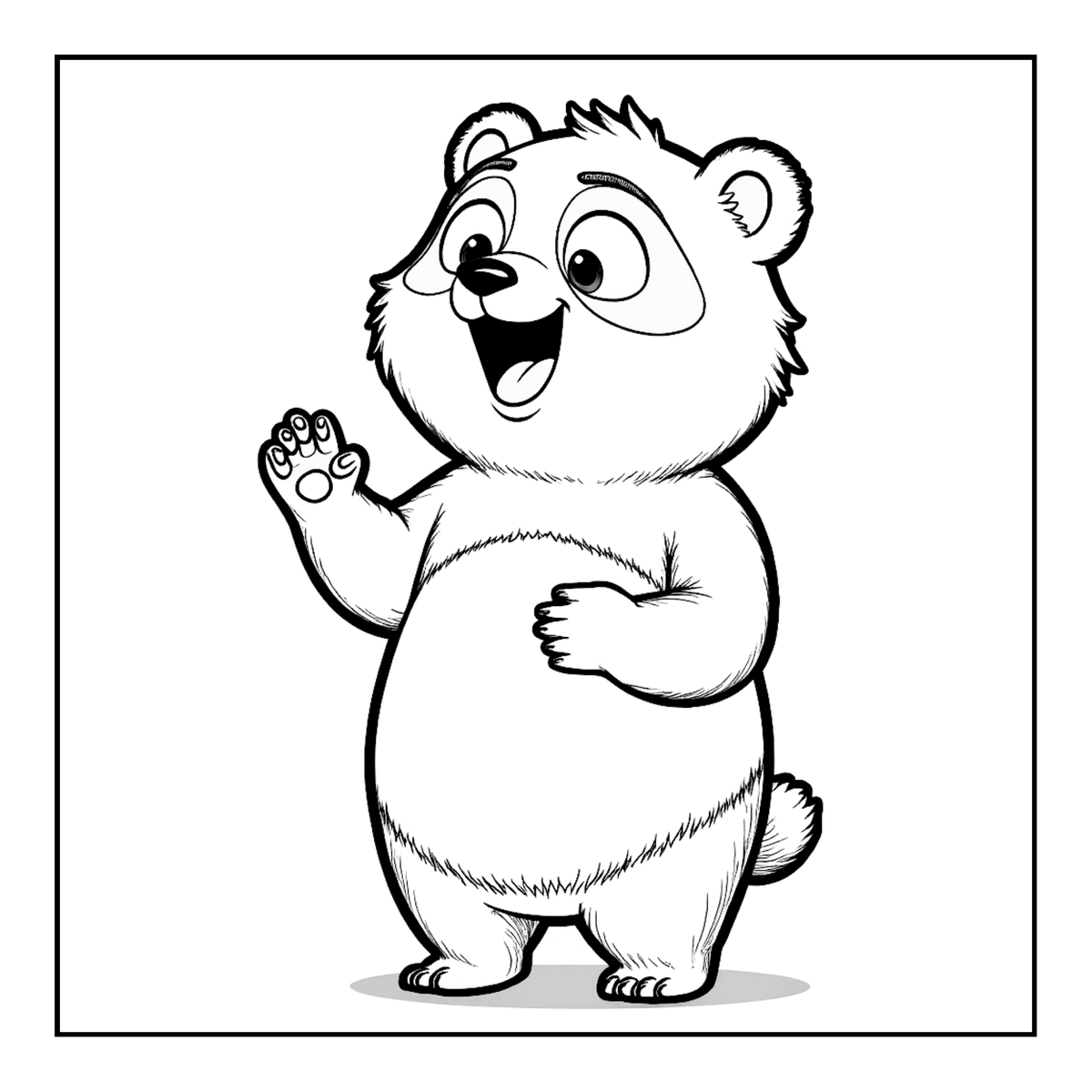 Cute Cozy Panda Bear Animal Coloring Book Gift for Adults Kids Boys Girls Teens: Single Sided Bold and Easy Cool Panda Bear Coloring Book