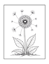 Load image into Gallery viewer, Botanical Coloring Book for Adults and Kids, Printed Physical Book, 25 Bold Easy Plant Designs, Single Sided Nature Art Therapy Gift
