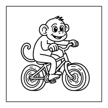Load image into Gallery viewer, Cute Monkey Coloring Book for Kids Adults Fun Zoo Animal Pages, Stress Relief Creative Activity Coloring Book
