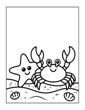 Load image into Gallery viewer, Cozy Cute Sea Creatures Coloring Book for Kids Adults Boys Girls Teens: Cool Underwater Animals Sea Ocean Fish Coloring Activity Book
