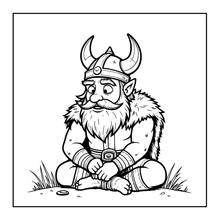 Load image into Gallery viewer, Cute Vikings Coloring Book for Kids Teens Adults Norse Warrior Mythology Single Sided Pages Fun Stress Relief Activity
