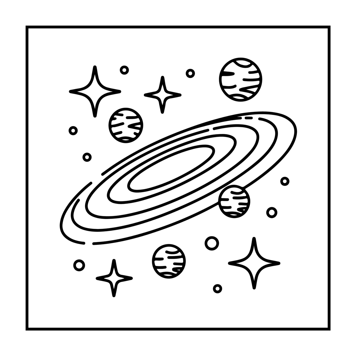 Cozy Outer Space Galaxy Planet UFO Extraterrestrial Coloring Book Gift for Kids Boys Girls: Astronaut Planet Space Coloring Activity Book