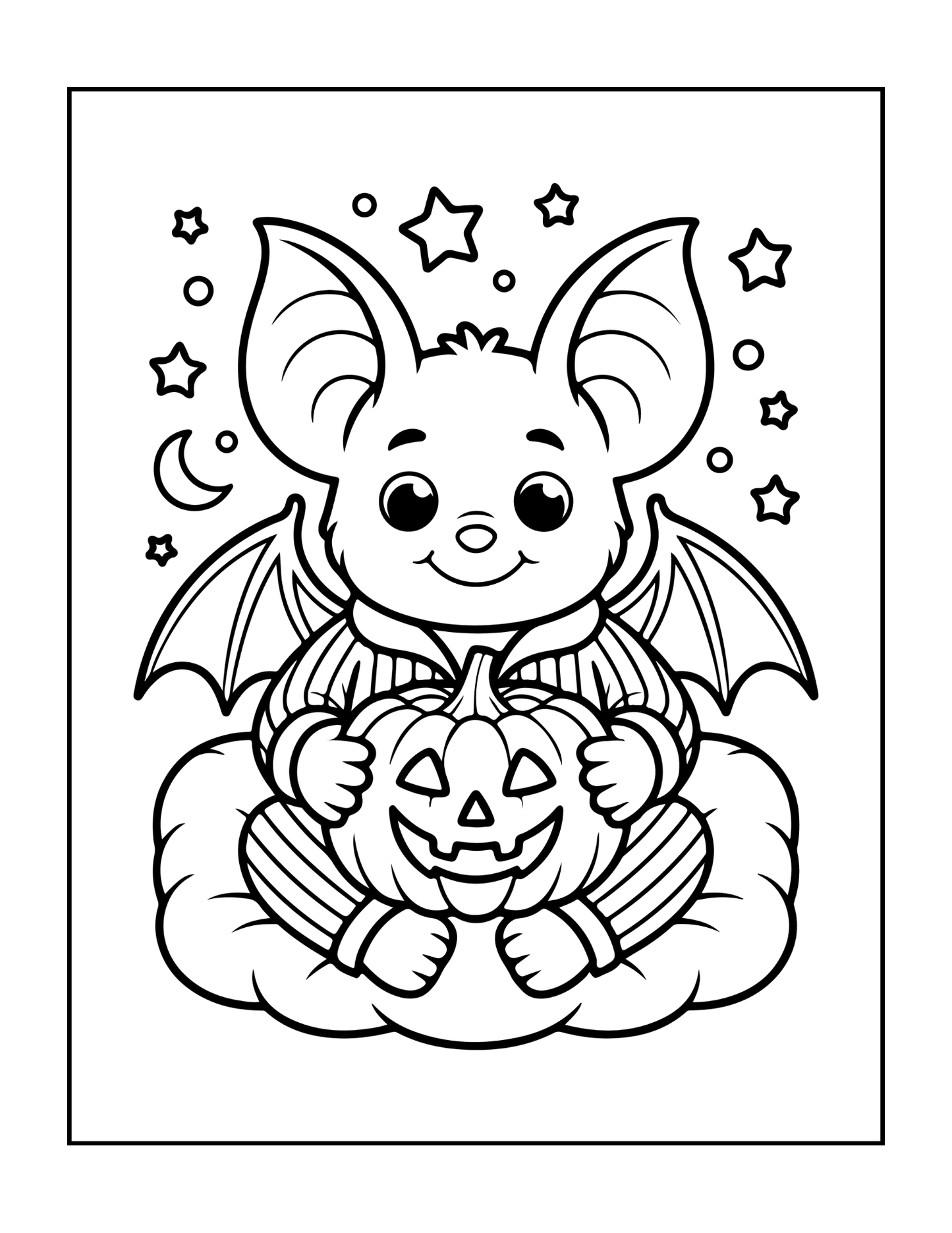 Cute Funny Spooky Halloween Coloring Book for Adults Kids Boys Girls Young Teens Fall Season Halloween Coloring Pages Gift for Children