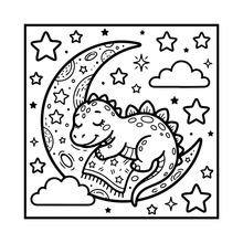 Load image into Gallery viewer, Cute Dinosaur Coloring Book Gift for Adults Kids Men Women Boys Girls Teens: Single Sided Dino Coloring Activity Sheets Book for Children
