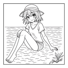 Load image into Gallery viewer, Kawaii Anime Girls Coloring Book for Kids Teens Adults – Cute Manga Characters Easy Japanese Scenes
