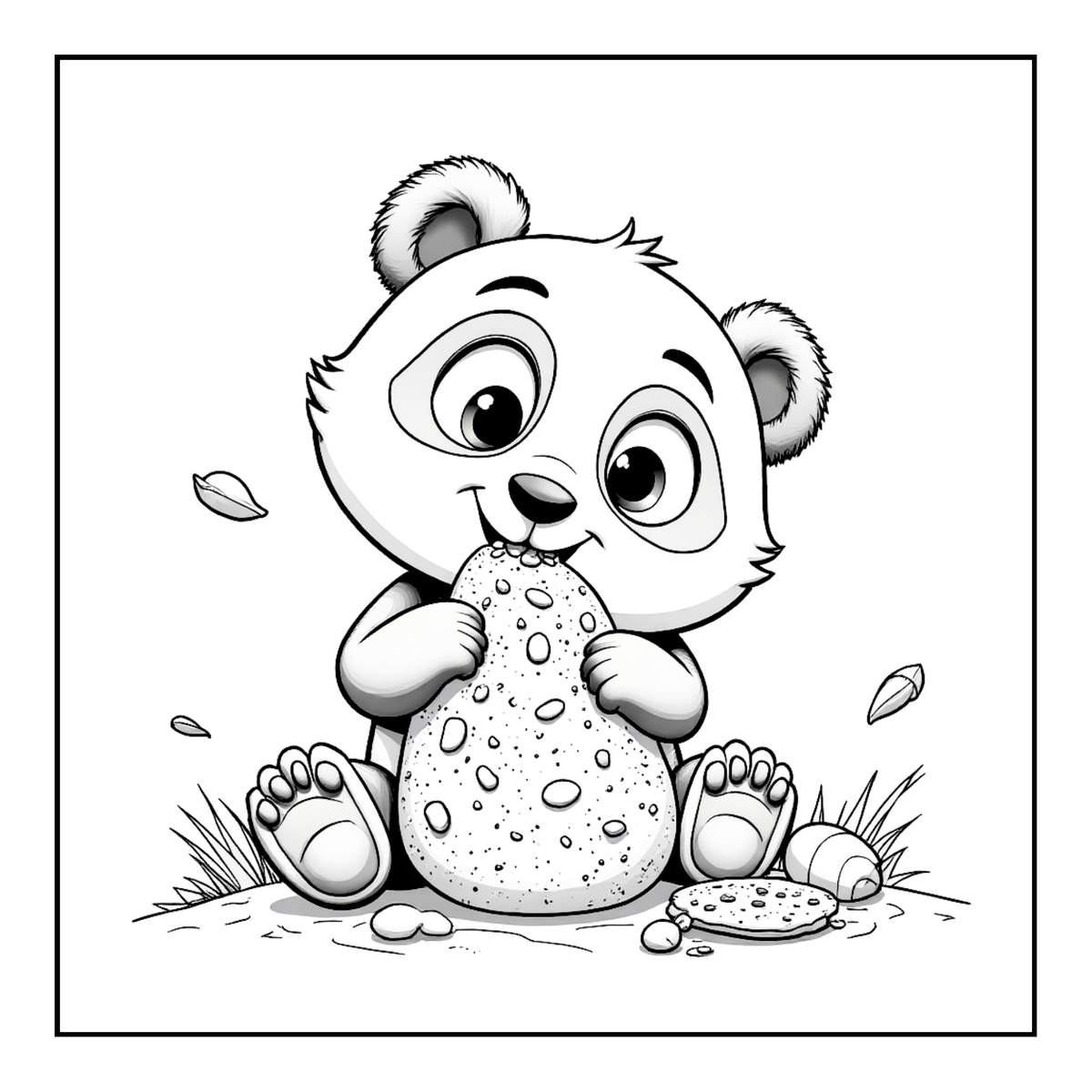 Cute Cozy Panda Bear Animal Coloring Book Gift for Adults Kids Boys Girls Teens: Single Sided Bold and Easy Cool Panda Bear Coloring Book