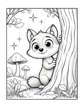 Load image into Gallery viewer, Cute Wolf Coloring Book for Kids and Adults, Bold and Easy Printed Coloring Book, 25 Single-Sided Wolf Designs, Animal Gift for All Ages
