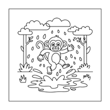 Load image into Gallery viewer, Cute Monkey Coloring Book for Kids Adults Fun Zoo Animal Pages, Stress Relief Creative Activity Coloring Book
