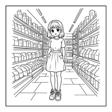 Load image into Gallery viewer, Kawaii Anime Girls Coloring Book for Kids Teens Adults – Cute Manga Characters Easy Japanese Scenes
