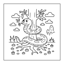 Load image into Gallery viewer, Funny Cute Snake Coloring Book for Kids Teens Adults Cool Reptile Designs Single Sided Pages Fun Stress Relief Activity
