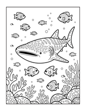 Load image into Gallery viewer, Cozy Cute Sea Creatures Coloring Book for Kids Adults Boys Girls Teens: Cool Underwater Animals Sea Ocean Fish Coloring Activity Book
