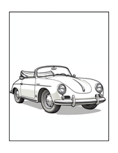 Load image into Gallery viewer, Printed Car Coloring Book for Kids Adults 25 Easy Vehicle Designs Physical Auto Activity Book Single Sided Pages Race Cars Off Road
