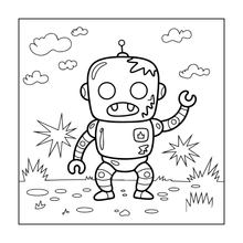 Load image into Gallery viewer, Creepy Cute Zombie Coloring Book for Kids Teens Spooky Halloween Activity Single Sided Pages Fun Horror Gift
