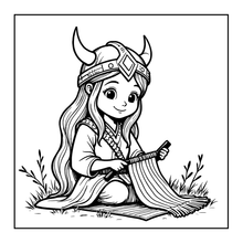 Load image into Gallery viewer, Cute Vikings Coloring Book for Kids Teens Adults Norse Warrior Mythology Single Sided Pages Fun Stress Relief Activity
