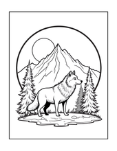 Load image into Gallery viewer, Cute Wolf Coloring Book for Kids and Adults, Bold and Easy Printed Coloring Book, 25 Single-Sided Wolf Designs, Animal Gift for All Ages
