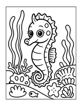 Load image into Gallery viewer, Cozy Cute Sea Creatures Coloring Book for Kids Adults Boys Girls Teens: Cool Underwater Animals Sea Ocean Fish Coloring Activity Book
