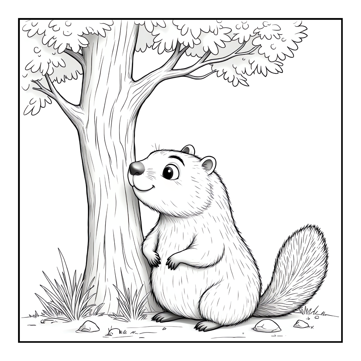 Cute Cozy Funny Capybara Animal Coloring Book Gift for Adults Kids Boys Girls Teens: Single Sided Bold and Easy Cool Capybara Coloring Book