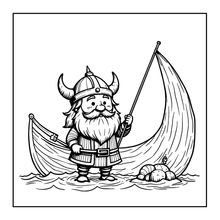 Load image into Gallery viewer, Cute Vikings Coloring Book for Kids Teens Adults Norse Warrior Mythology Single Sided Pages Fun Stress Relief Activity
