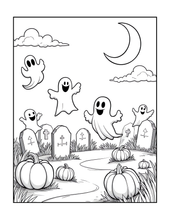Load image into Gallery viewer, Halloween Coloring Book for Adults Kids, Printed Physical Book, 25 Bold Easy Spooky Designs, Single-Sided Pages, Perfect Halloween Gift
