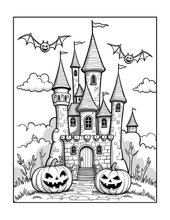 Load image into Gallery viewer, Halloween Coloring Book for Adults Kids, Printed Physical Book, 25 Bold Easy Spooky Designs, Single-Sided Pages, Perfect Halloween Gift
