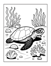 Load image into Gallery viewer, Cozy Cute Sea Creatures Coloring Book for Kids Adults Boys Girls Teens: Cool Underwater Animals Sea Ocean Fish Coloring Activity Book
