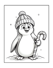 Load image into Gallery viewer, Cozy Christmas Coloring Book for Kids &amp; Adults, Cute Animal Winter Holiday Activity Pages, Bold Easy Printed Paper Physical Christmas Gift
