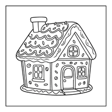 Load image into Gallery viewer, Christmas Gingerbread House Coloring Book Cute Holiday Gingerbread Homes for Kids Teens Adults Easy Cozy Winter Coloring Pages
