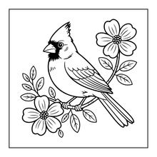 Load image into Gallery viewer, Cute Birds Flowers Coloring Book for Adults Kids Easy Nature Pages for Relaxation and Stress Relief
