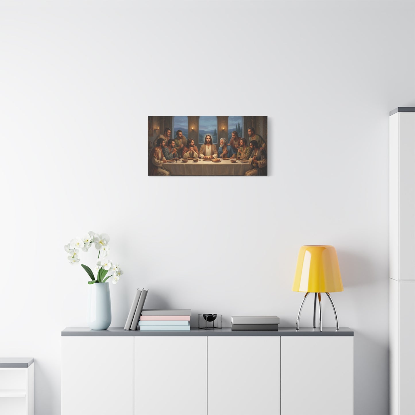 Cool Last Supper Canvas Wall Art Print Large Religious Biblical Faith Home Decor Christian Wall Art Ready to Hang for Living Room