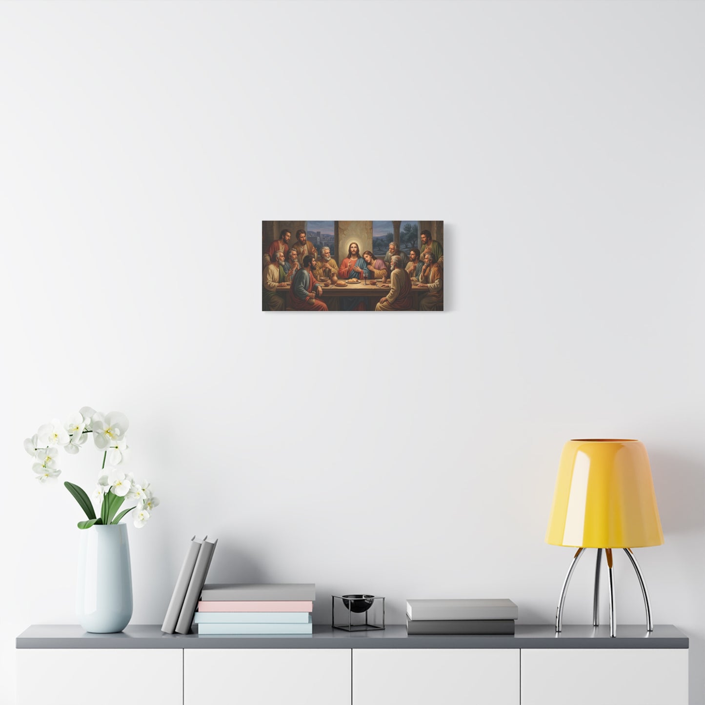 Cool Last Supper Canvas Wall Art Print Large Religious Biblical Faith Home Decor Christian Wall Art Ready to Hang for Living Room