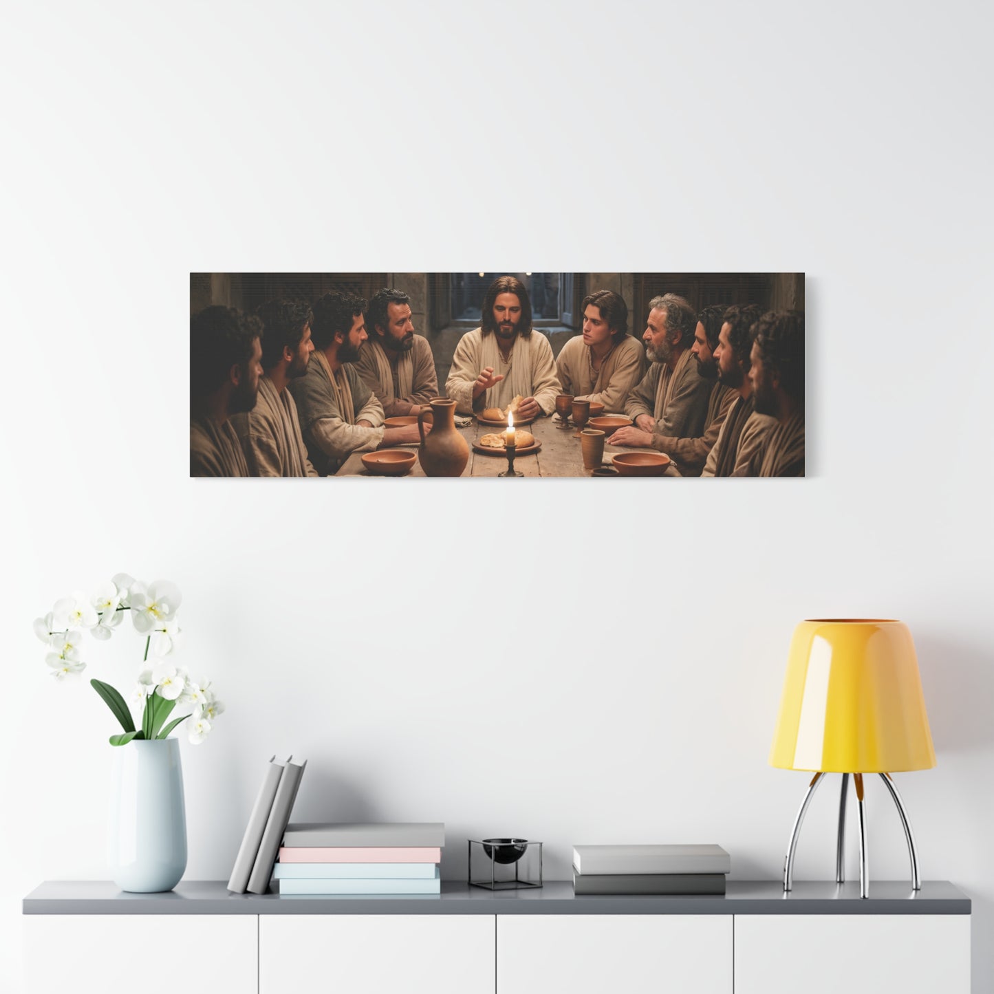 Cool Last Supper Canvas Wall Art Print Large Religious Biblical Faith Home Decor Christian Wall Art Ready to Hang for Living Room
