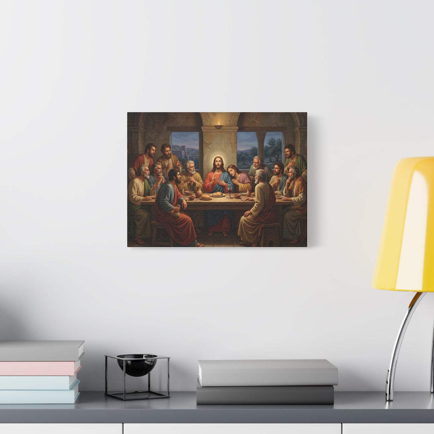Cool Last Supper Canvas Wall Art Print Large Religious Biblical Faith Home Decor Christian Wall Art Ready to Hang for Living Room