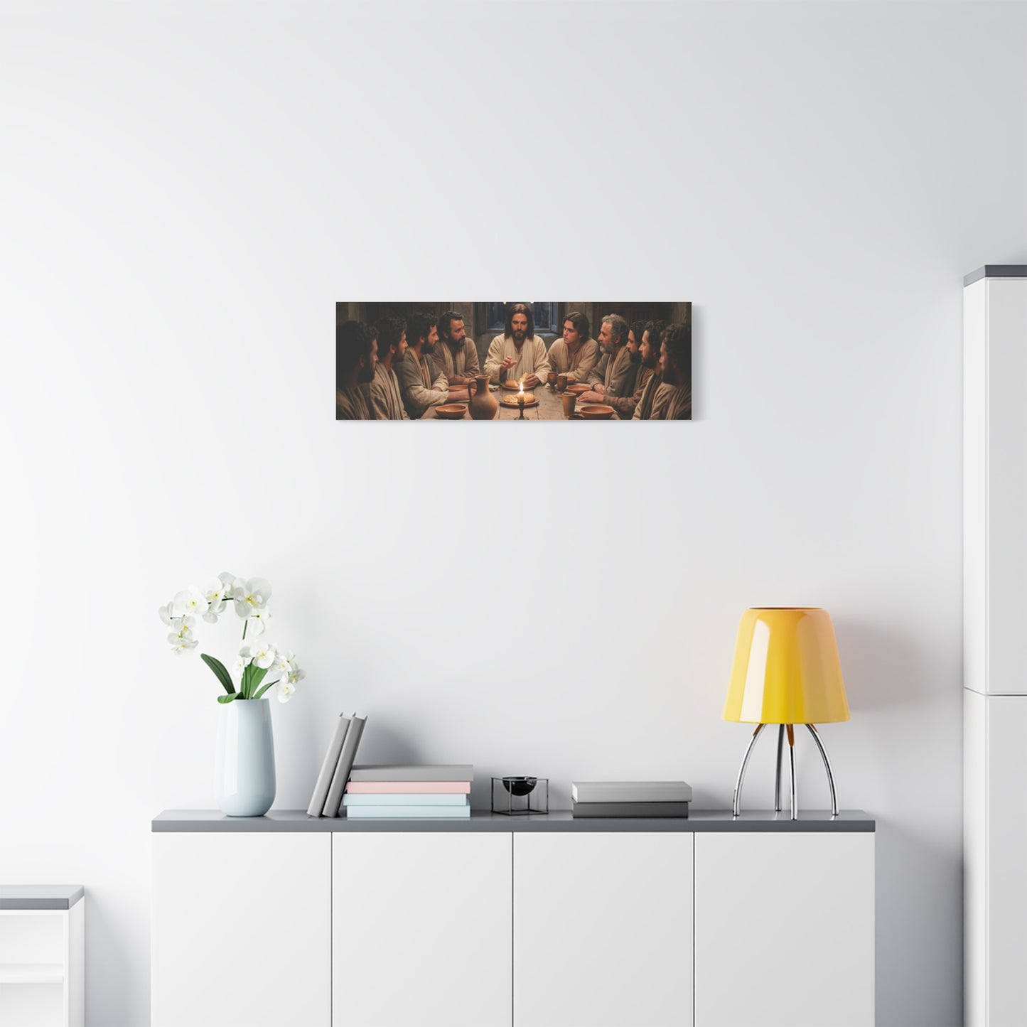 Cool Last Supper Canvas Wall Art Print Large Religious Biblical Faith Home Decor Christian Wall Art Ready to Hang for Living Room