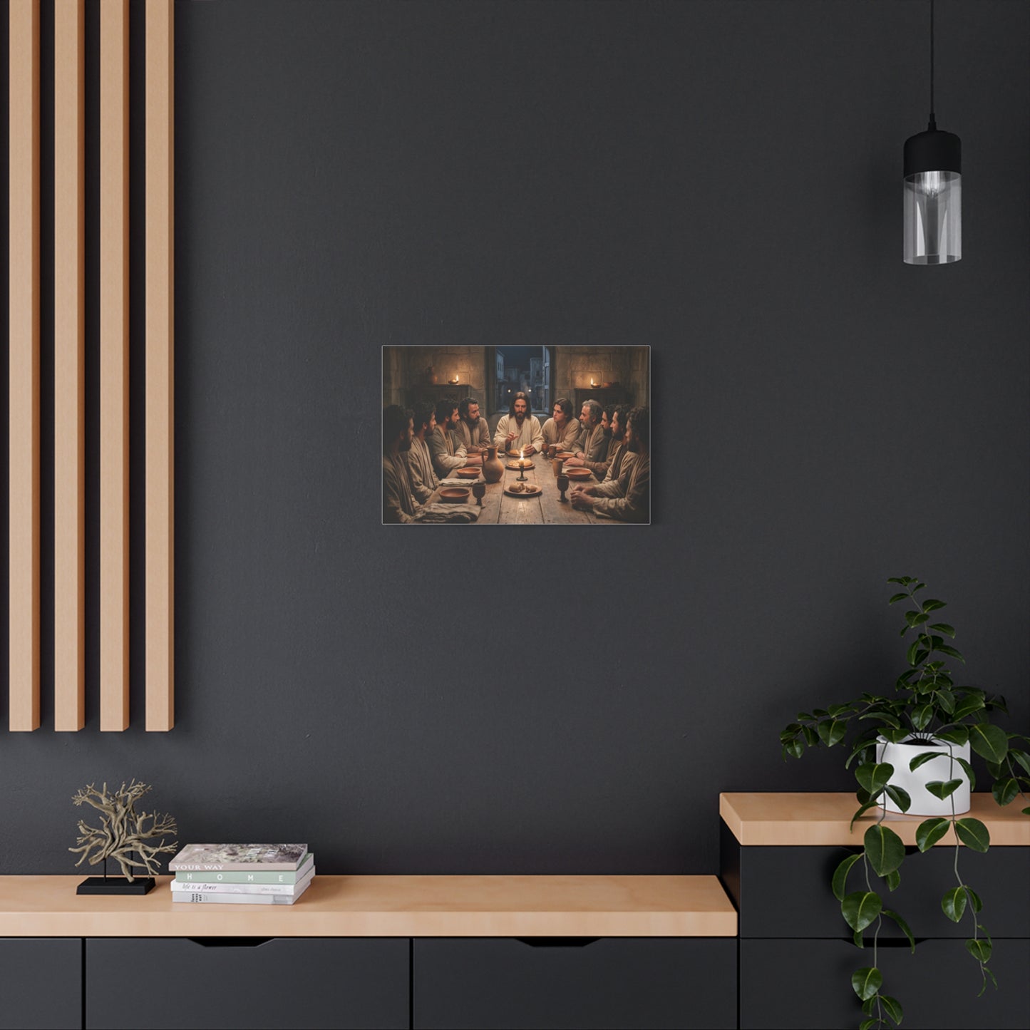 Cool Last Supper Canvas Wall Art Print Large Religious Biblical Faith Home Decor Christian Wall Art Ready to Hang for Living Room