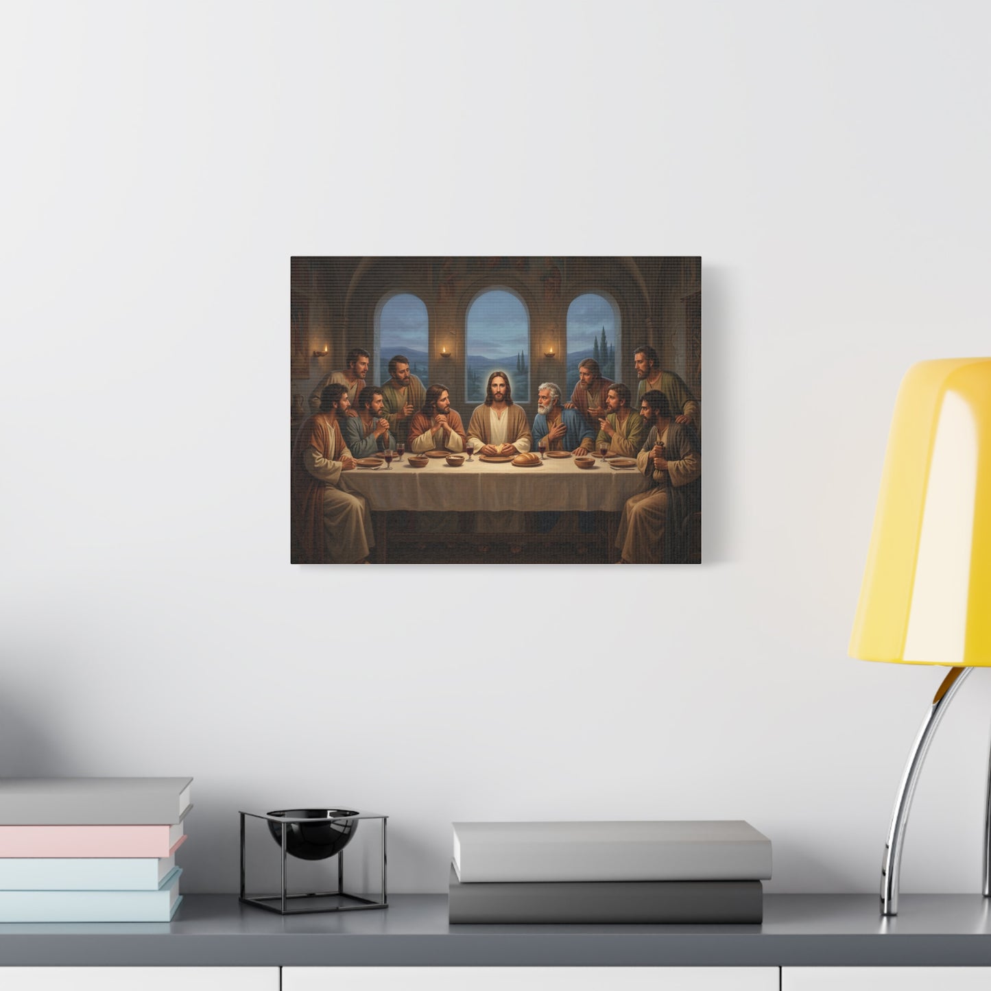 Cool Last Supper Canvas Wall Art Print Large Religious Biblical Faith Home Decor Christian Wall Art Ready to Hang for Living Room