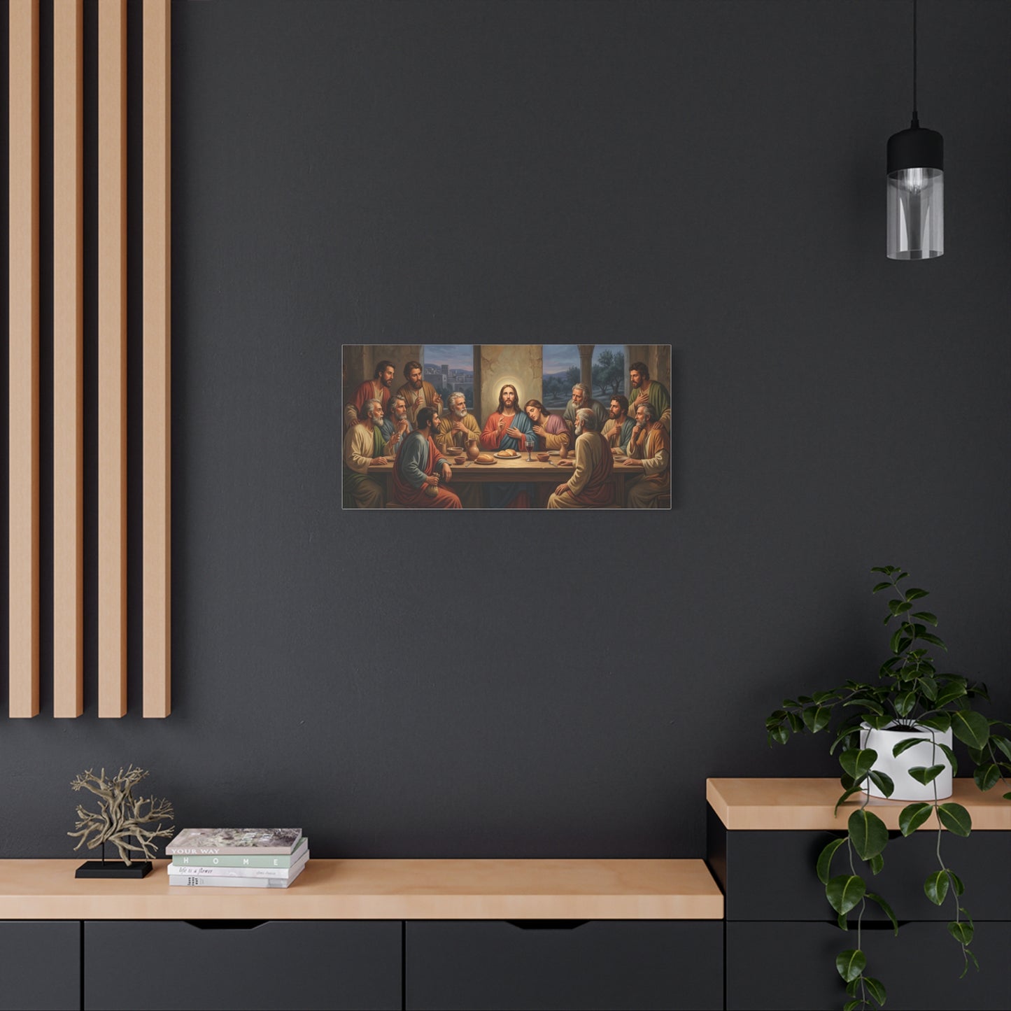 Cool Last Supper Canvas Wall Art Print Large Religious Biblical Faith Home Decor Christian Wall Art Ready to Hang for Living Room