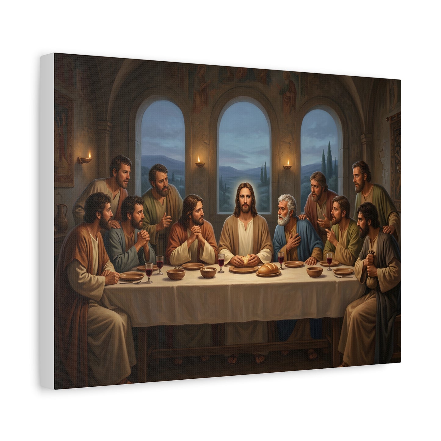 Cool Last Supper Canvas Wall Art Print Large Religious Biblical Faith Home Decor Christian Wall Art Ready to Hang for Living Room
