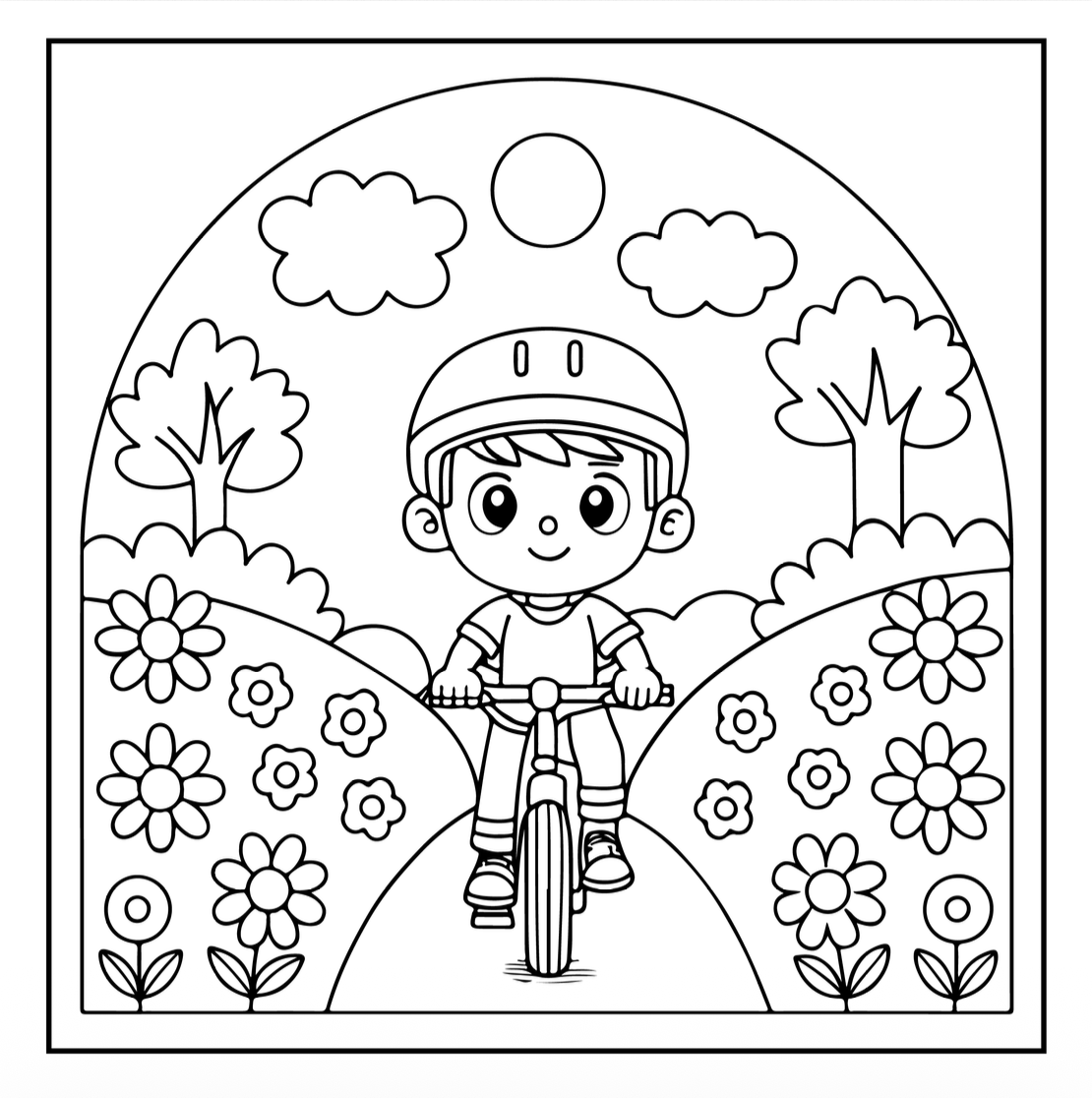 Cute Spring Coloring Book Gift for Adults Men Women Kids Young Boys Girls Teens Youth Spring Scenes Bold and Easy Coloring Book