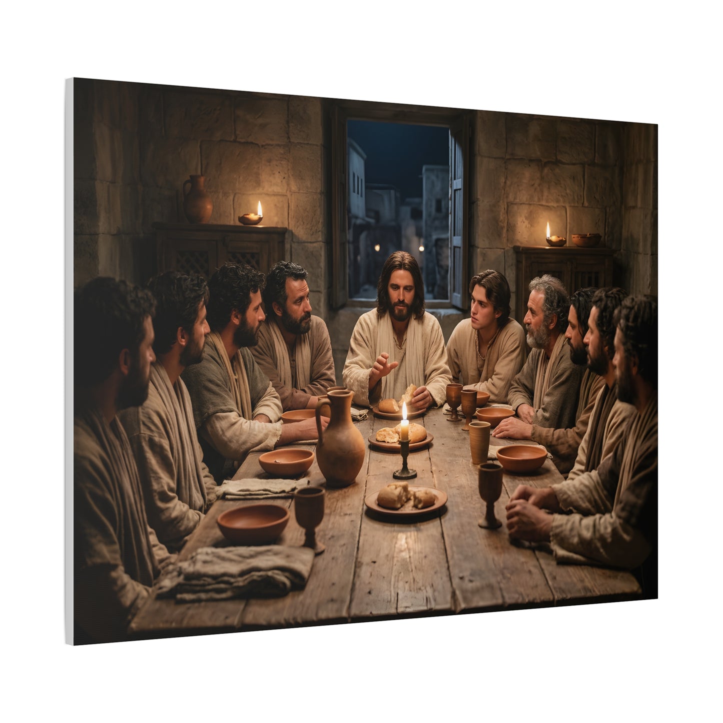Cool Last Supper Canvas Wall Art Print Large Religious Biblical Faith Home Decor Christian Wall Art Ready to Hang for Living Room