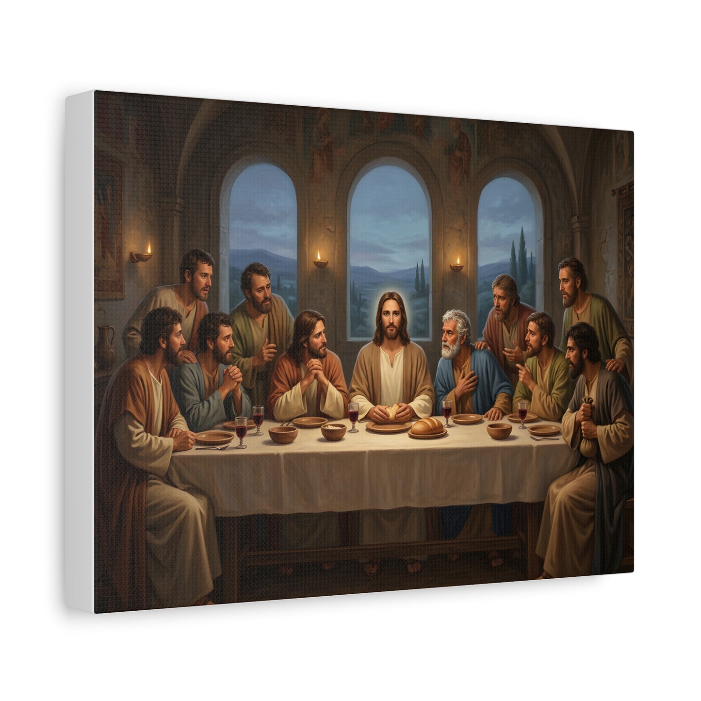 Cool Last Supper Canvas Wall Art Print Large Religious Biblical Faith Home Decor Christian Wall Art Ready to Hang for Living Room