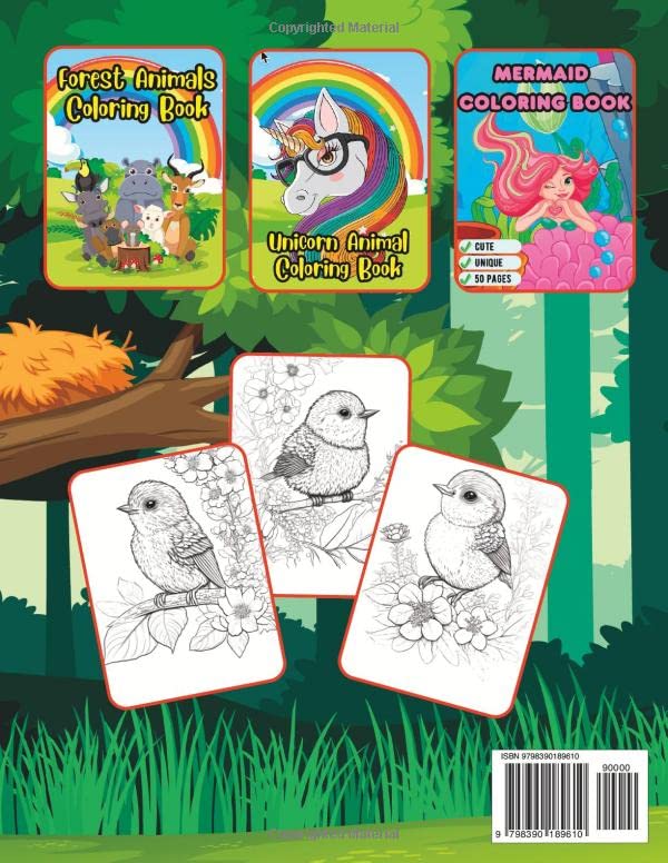 Bird Animal Coloring Books For Kids And Adults Stress Relief Gift Activity Book Bird Lovers Gift Idea Coloring Book Gift Birds Coloring Book
