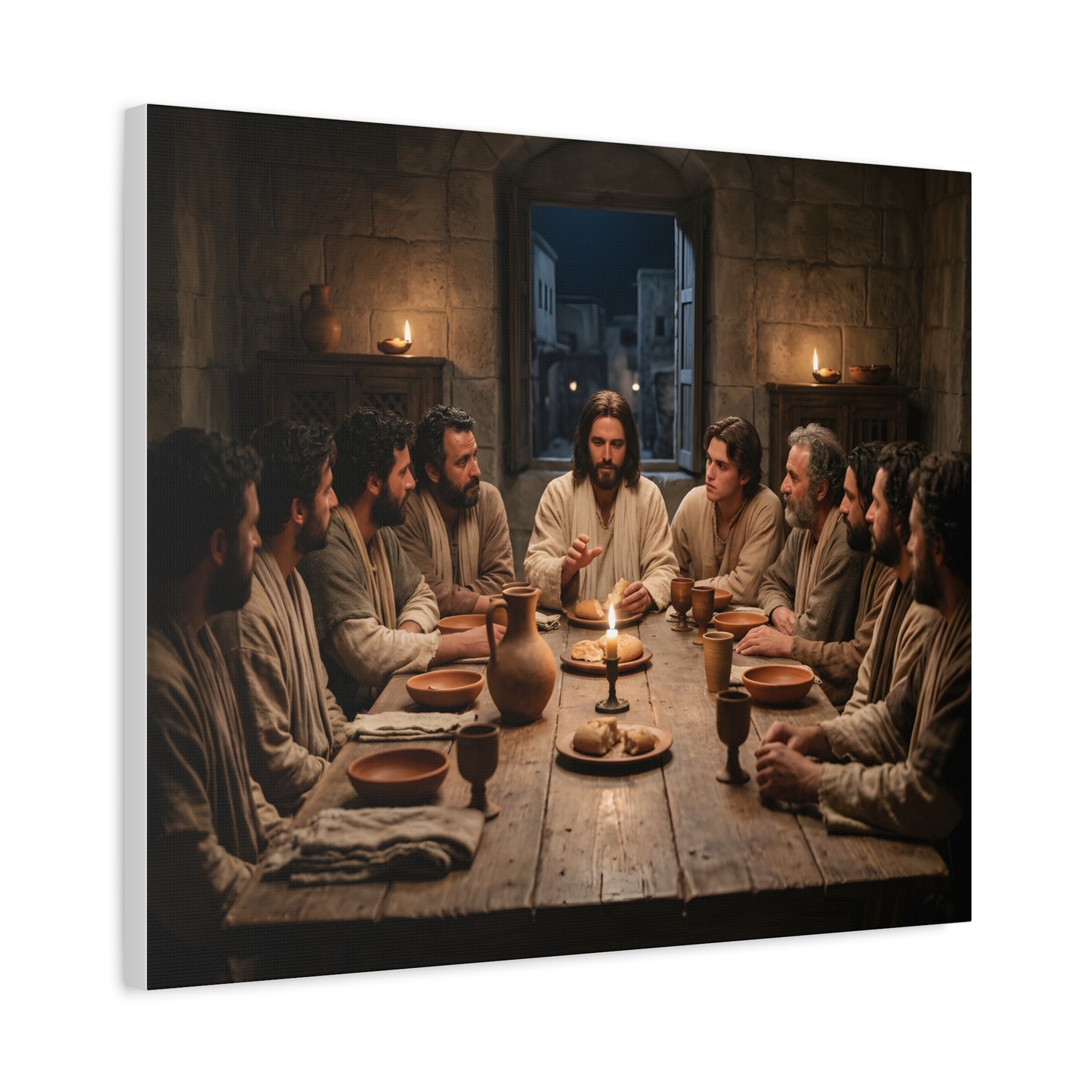 Cool Last Supper Canvas Wall Art Print Large Religious Biblical Faith Home Decor Christian Wall Art Ready to Hang for Living Room