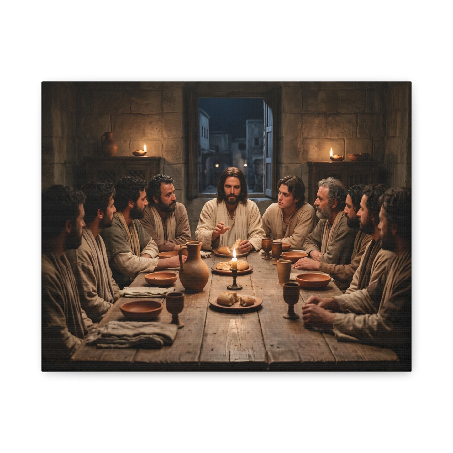 Cool Last Supper Canvas Wall Art Print Large Religious Biblical Faith Home Decor Christian Wall Art Ready to Hang for Living Room