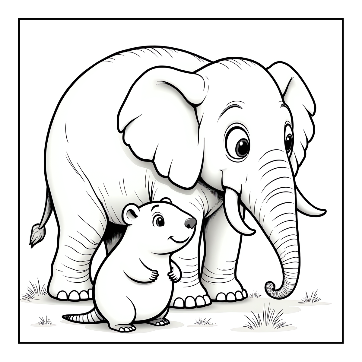 Cute Cozy Funny Capybara Animal Coloring Book Gift for Adults Kids Boys Girls Teens: Single Sided Bold and Easy Cool Capybara Coloring Book
