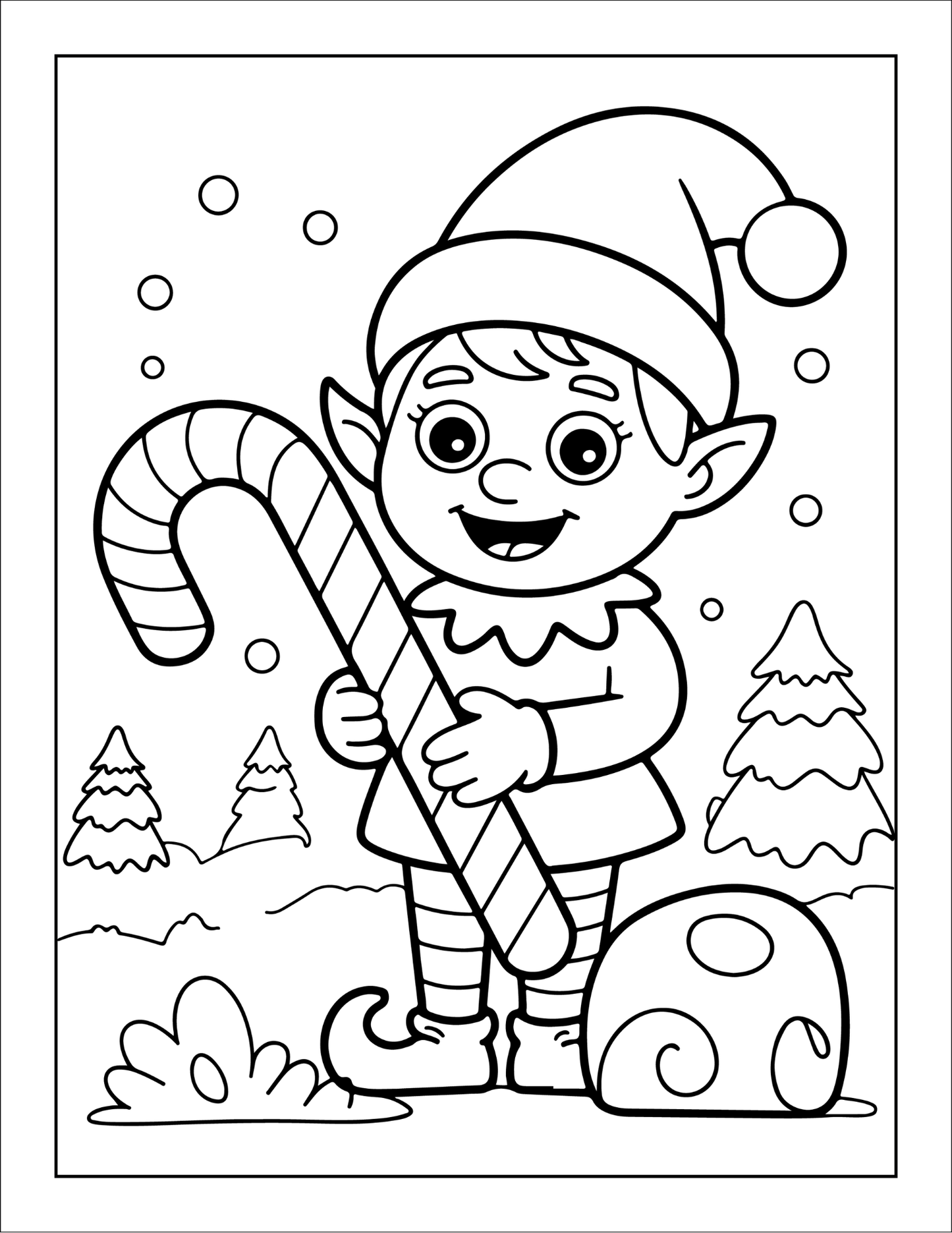 Kawaii Cozy Christmas Coloring Book for Adults Kids Boys Girls Teens Cute Festive Winter Season Holiday Coloring Pages for Children