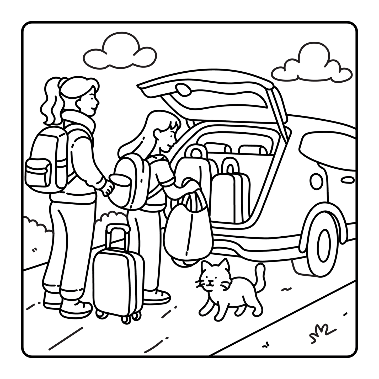 Cute Cat Mom Coloring Book for Adults Men Women Kids Boys Girls Young Teens Cozy Kitten Kitty Mom Coloring Activity Book for Cat Lovers