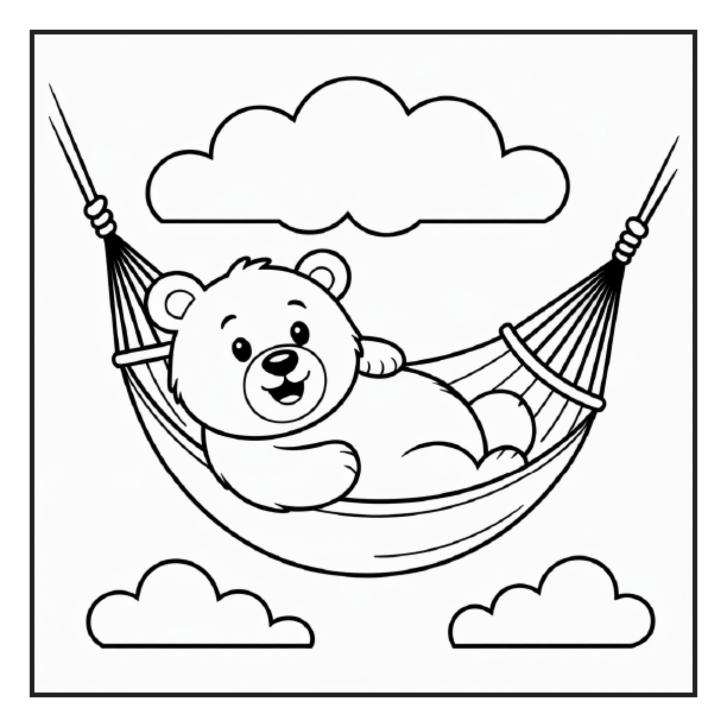 Cute Brown Bear Coloring Book Gift for Adults Kids Men Women Young Boys Girls Teens Cool Cozy Teddy Bear Coloring Activity Book